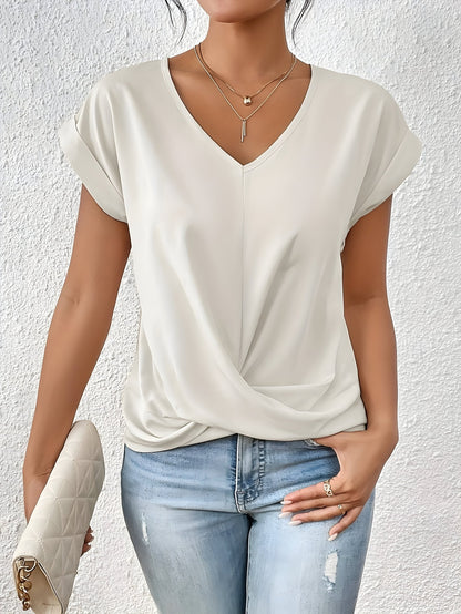 Maia | Twist Front V - Neck Top - Ciara & Fiona