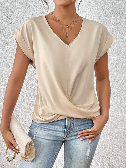 Maia | Twist Front V - Neck Top - Ciara & Fiona