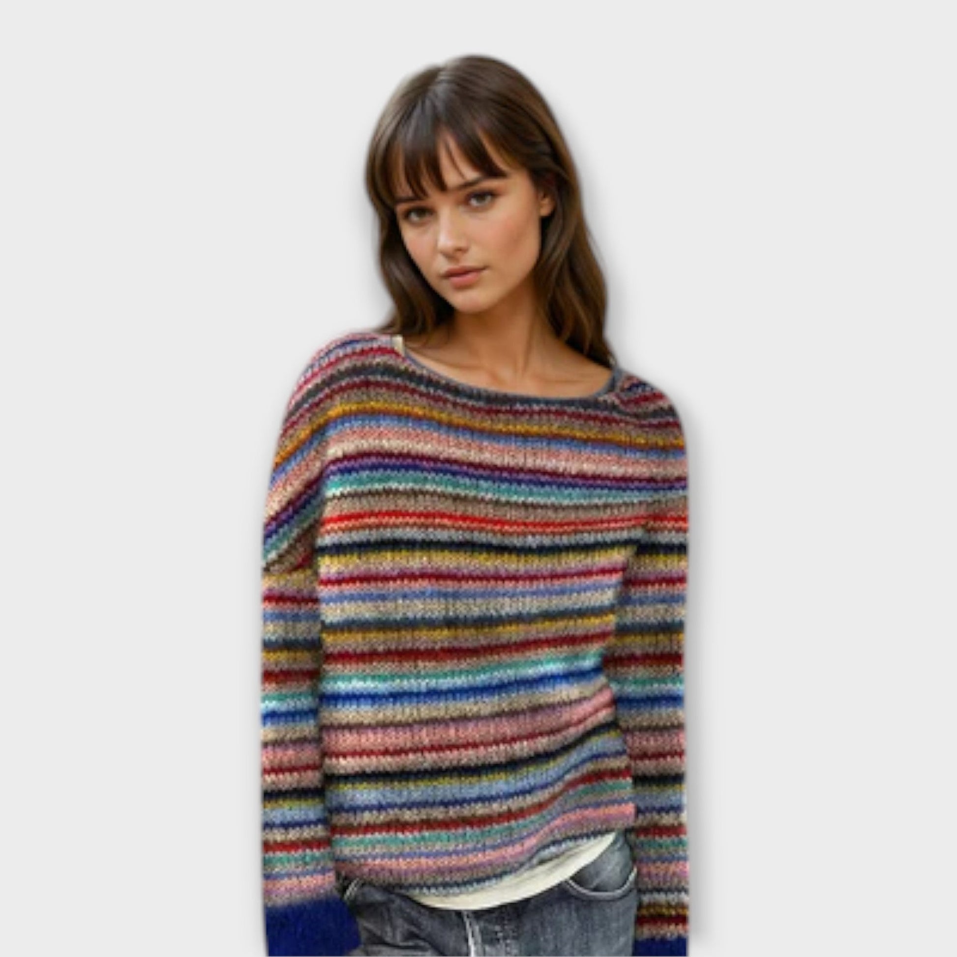Manonin - Relaxed & Comfortable Striped Sweater - Ciara & Fiona