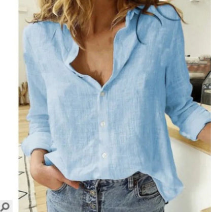 Margot | Cotton Long Sleeve Shirt Top - Ciara & Fiona