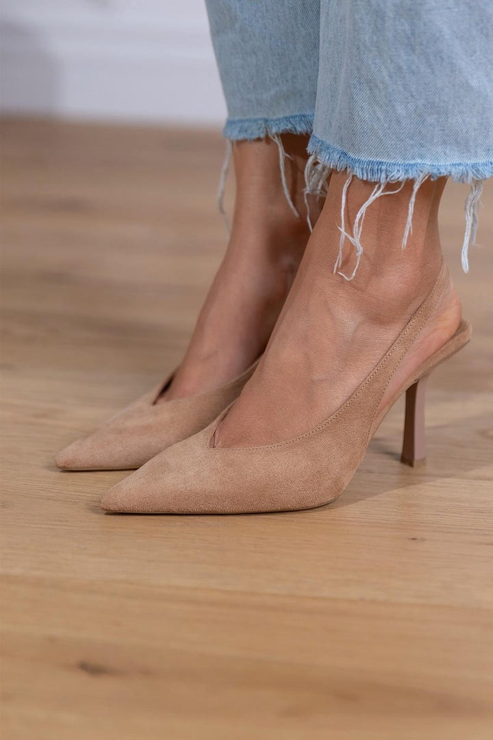 Marlena™ | Nude Slingback Heels with Fine Heel - Ciara & Fiona