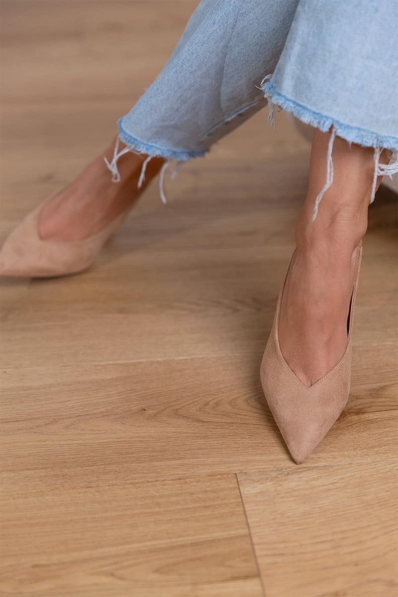 Marlena™ | Nude Slingback Heels with Fine Heel - Ciara & Fiona