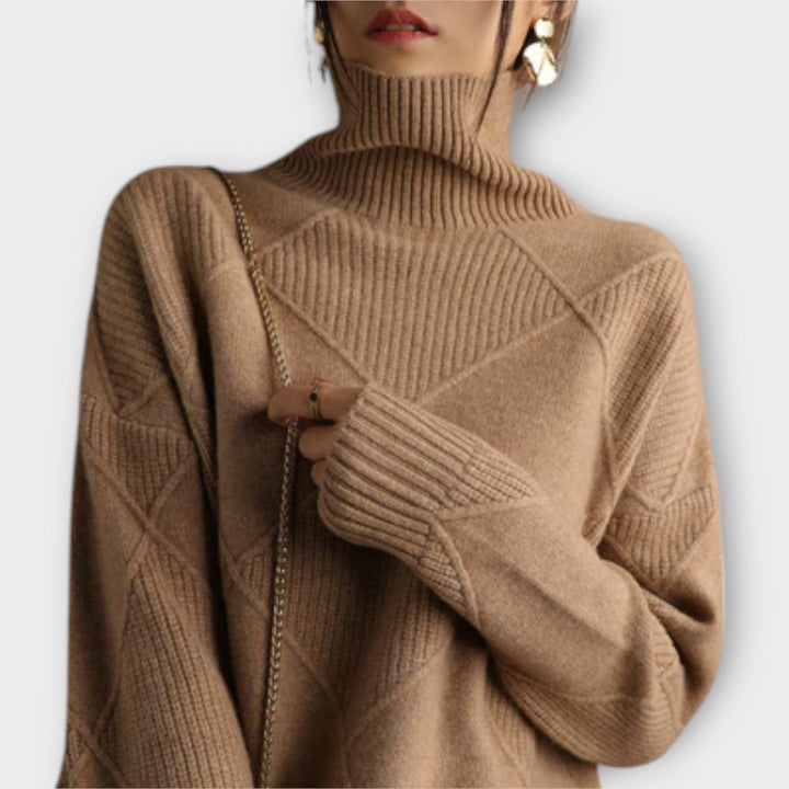 Melanie - Comfortable Roll Neck Sweater - Ciara & Fiona