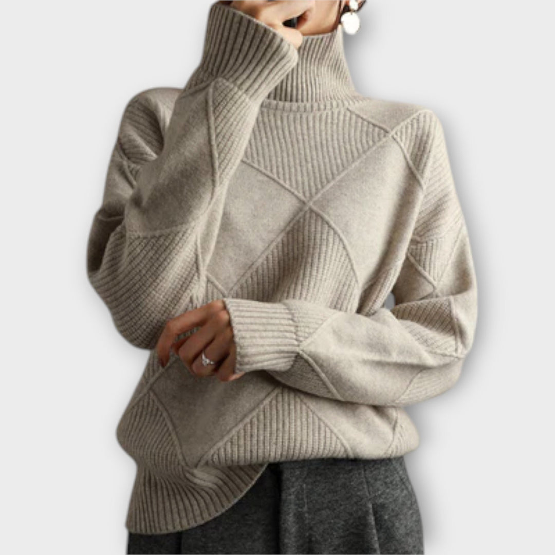Melanie - Comfortable Roll Neck Sweater - Ciara & Fiona
