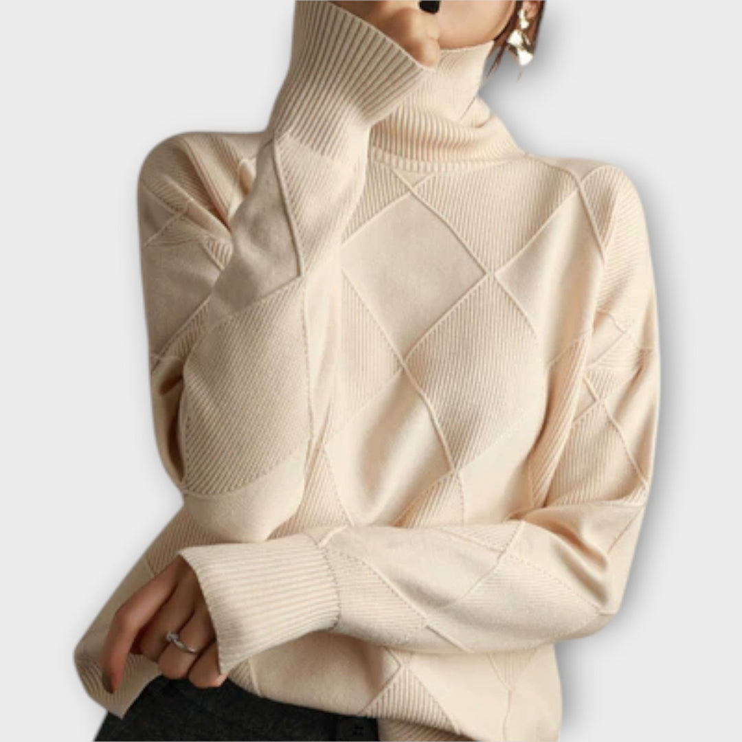Melanie - Comfortable Roll Neck Sweater - Ciara & Fiona