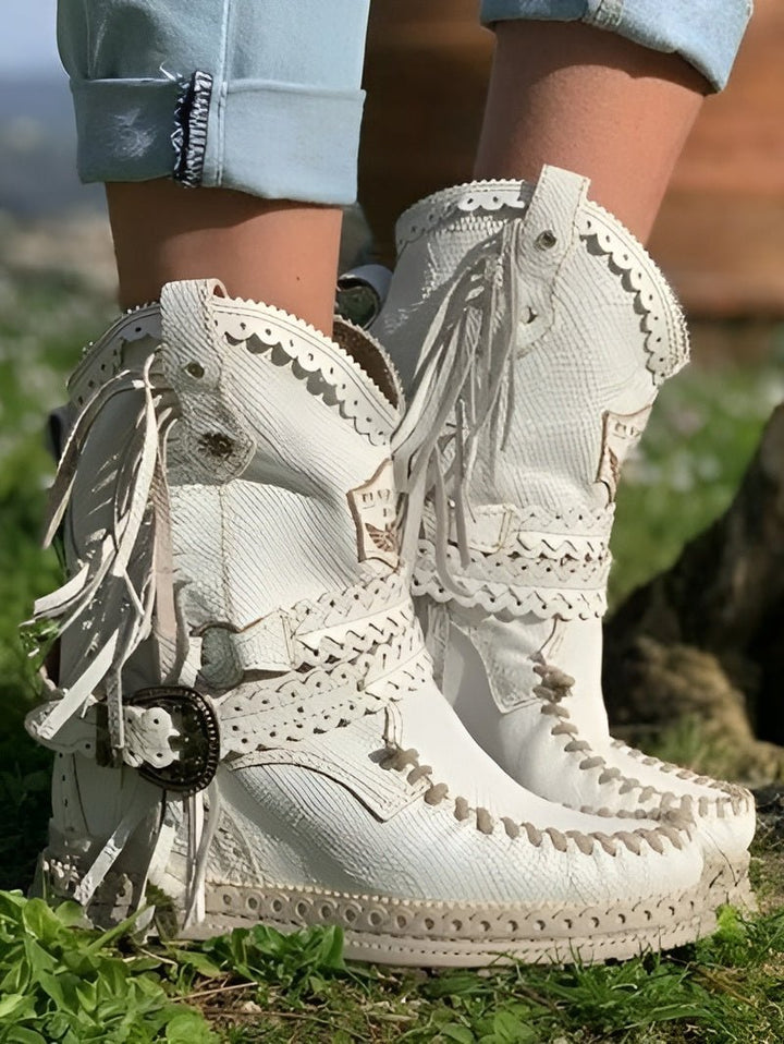 Meri | Boho Fringe Boots - Ciara & Fiona