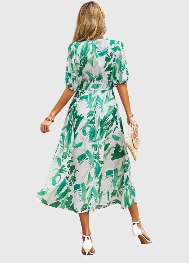 Merlin™ | Flattering Floral Midi Dress - Luna Hampton