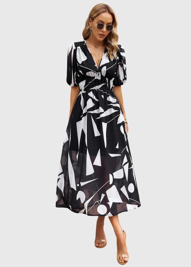 Merlin™ | Flattering Floral Midi Dress - Luna Hampton