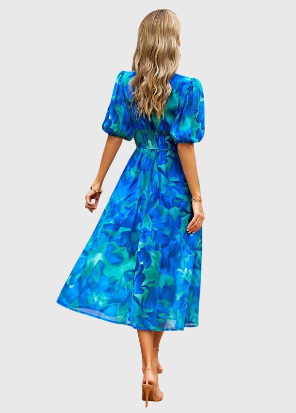 Merlin™ | Flattering Floral Midi Dress - Luna Hampton