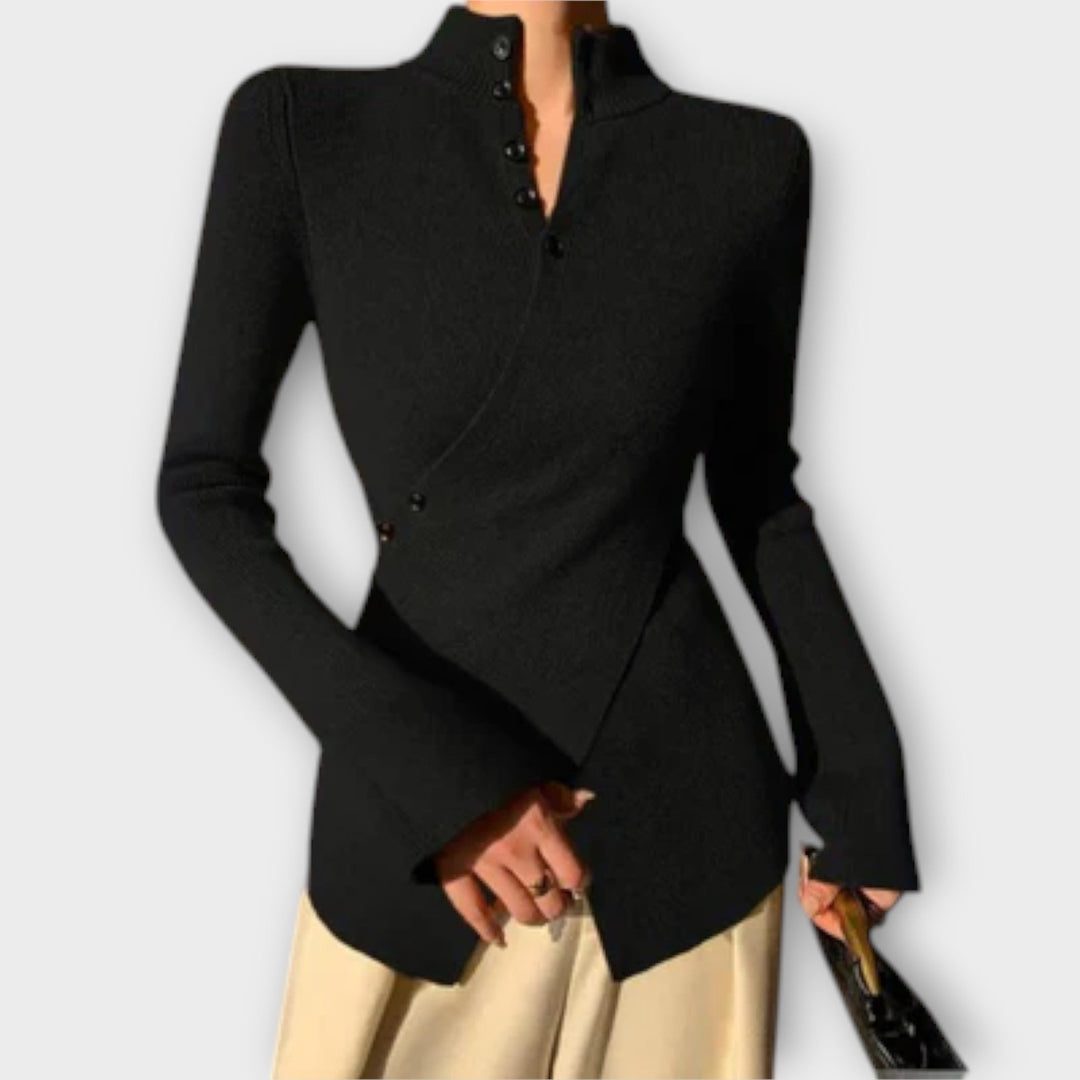 Michiko – Stylish Cotton Knit Sweater - Ciara & Fiona