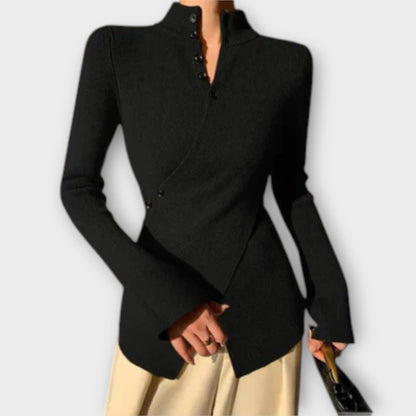 Michiko – Stylish Cotton Knit Sweater - Ciara & Fiona