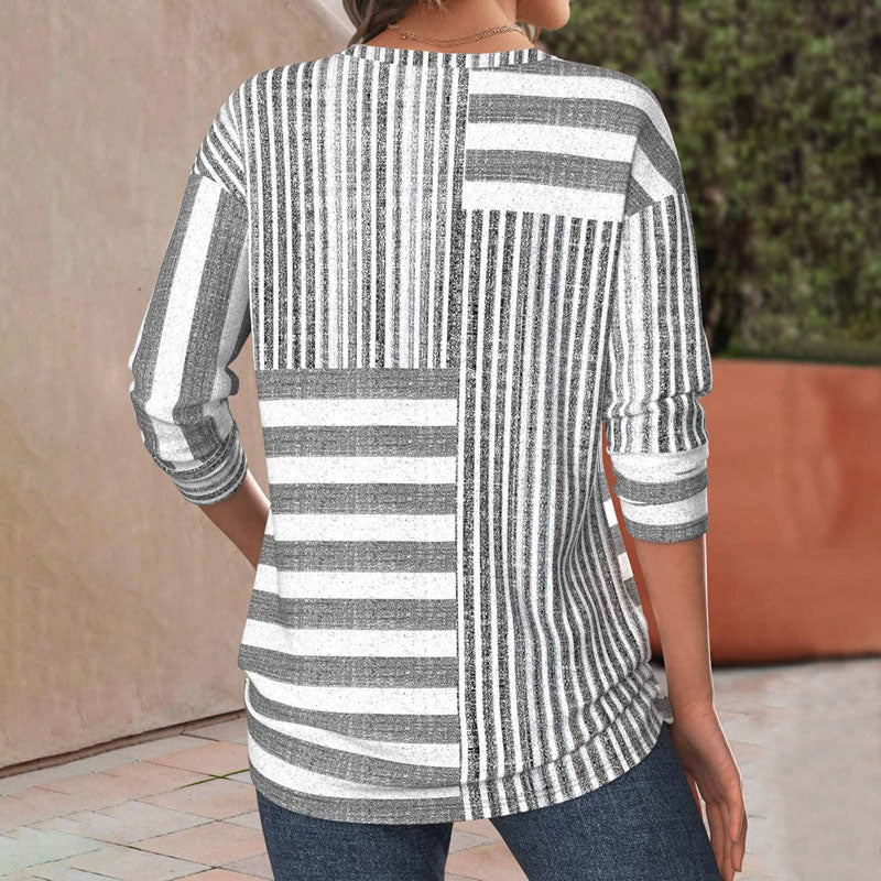 Miki | Striped Comfort Blouse - Ciara & Fiona
