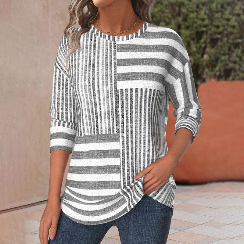 Miki | Striped Comfort Blouse - Ciara & Fiona