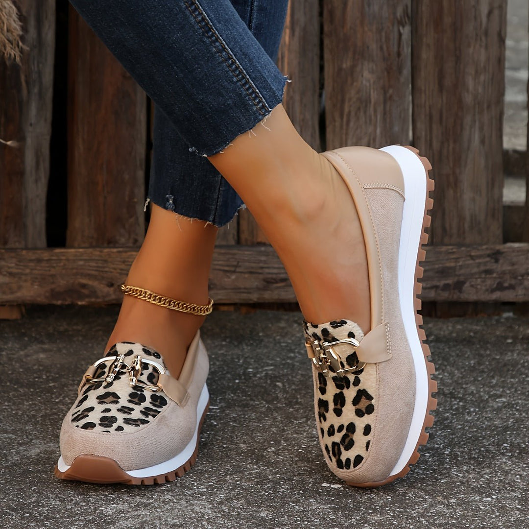 Mindy | Animal Print Cushioned Loafers - Ciara & Fiona