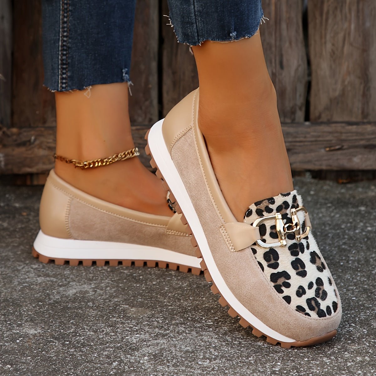 Mindy | Animal Print Cushioned Loafers - Ciara & Fiona