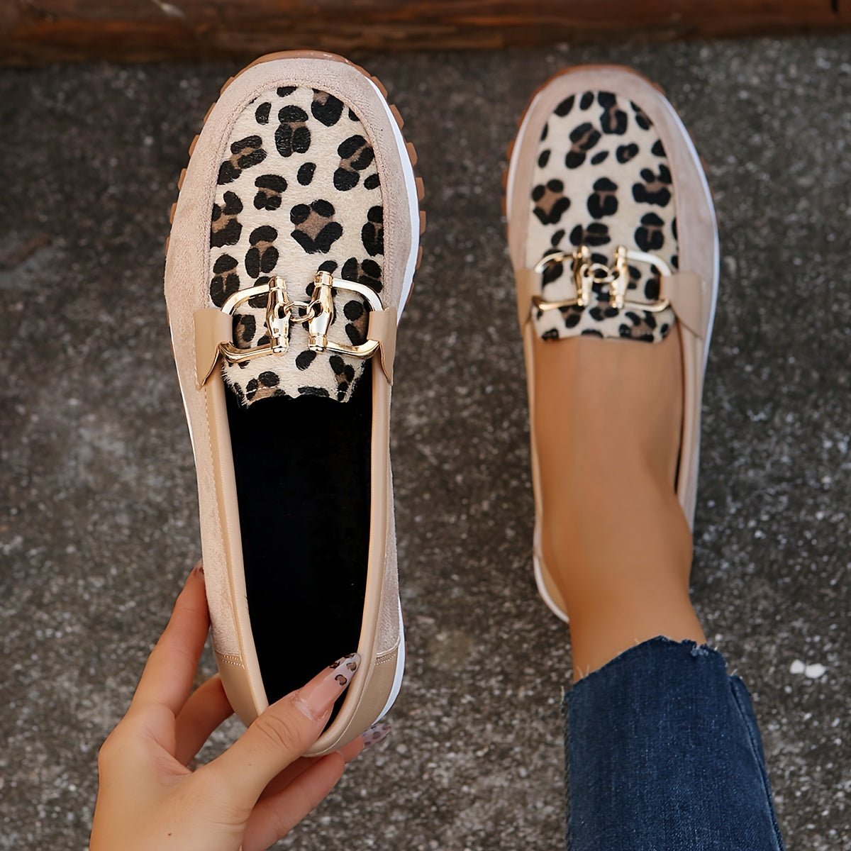 Mindy | Animal Print Cushioned Loafers - Ciara & Fiona