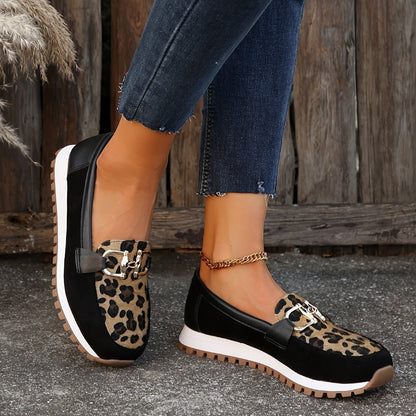 Mindy | Animal Print Cushioned Loafers - Ciara & Fiona