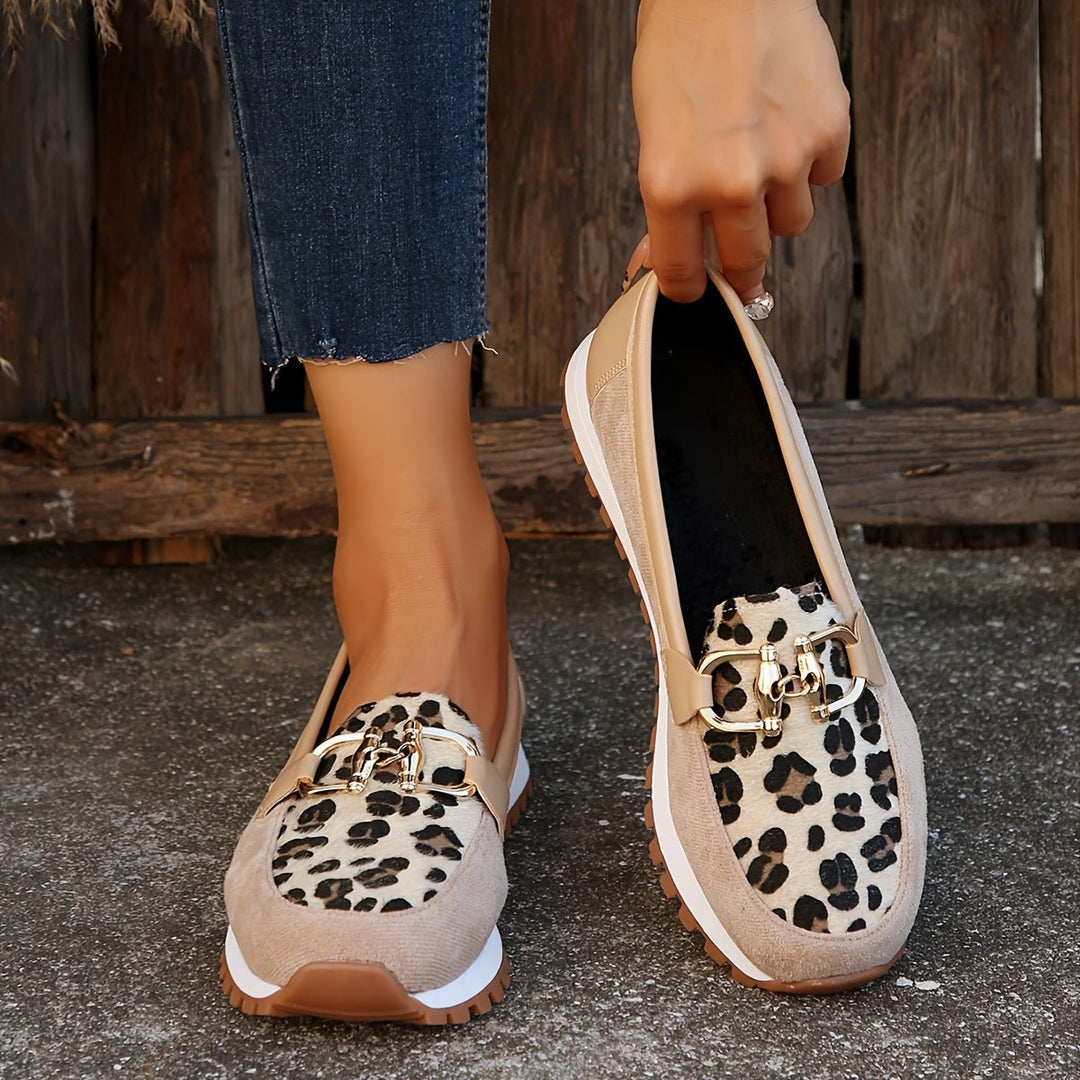 Mindy | Animal Print Cushioned Loafers - Ciara & Fiona