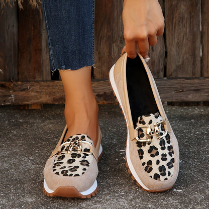 Mindy | Animal Print Cushioned Loafers - Ciara & Fiona