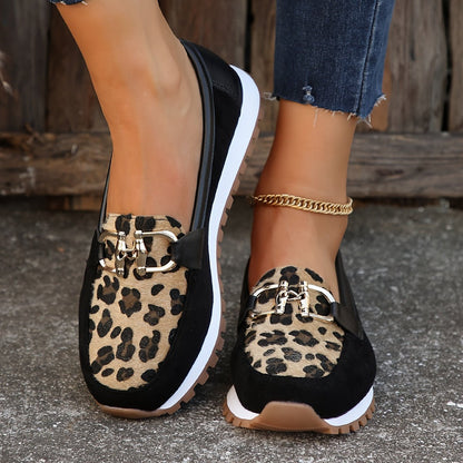 Mindy | Animal Print Cushioned Loafers - Ciara & Fiona