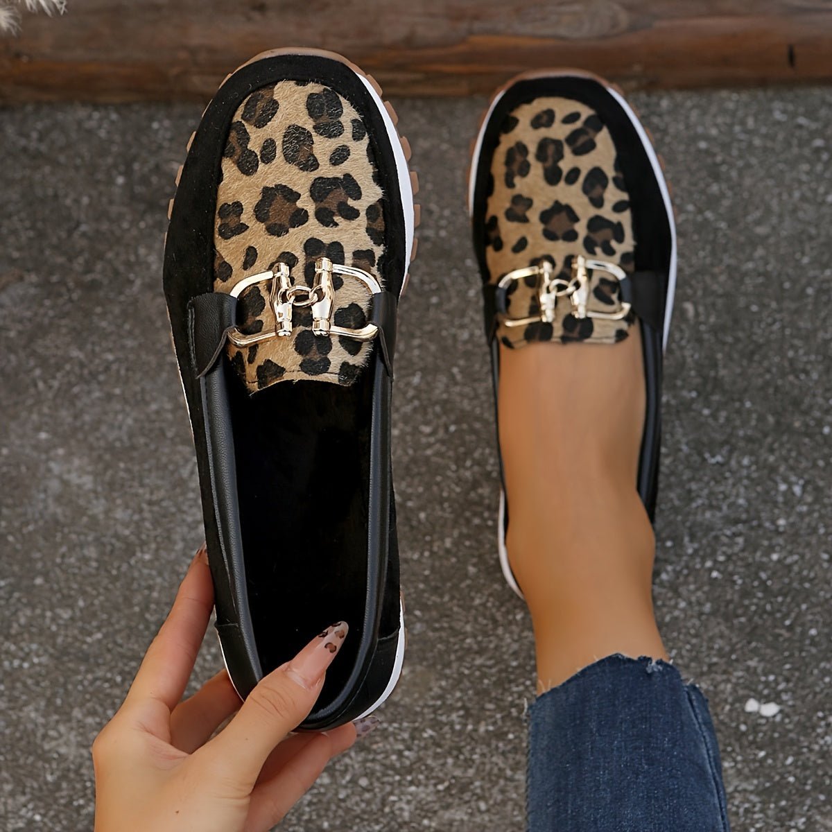 Mindy | Animal Print Cushioned Loafers - Ciara & Fiona