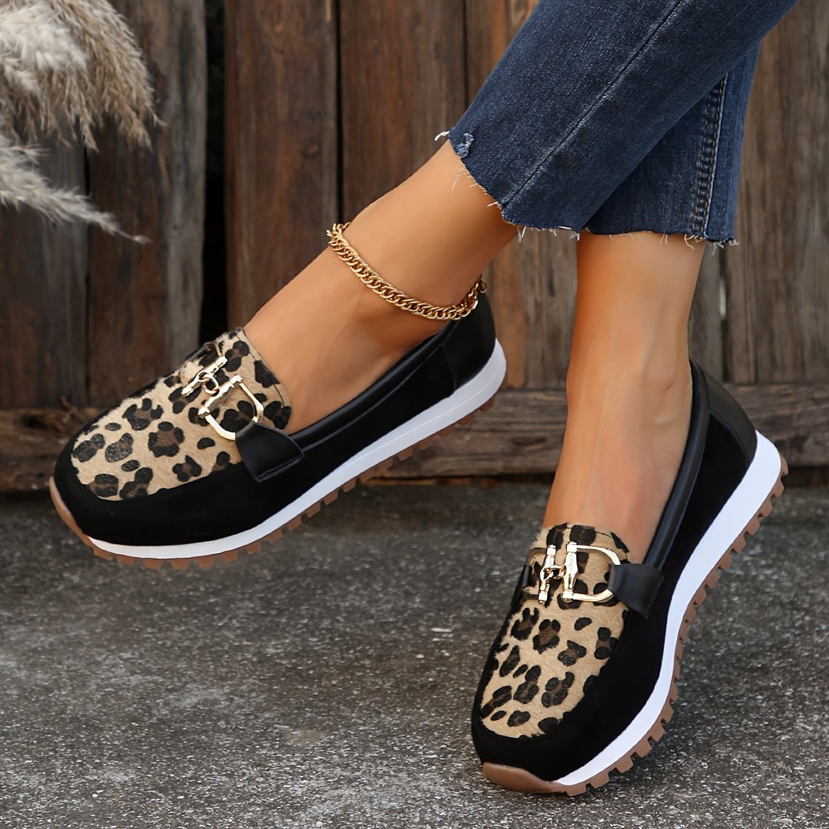 Mindy | Animal Print Cushioned Loafers - Ciara & Fiona