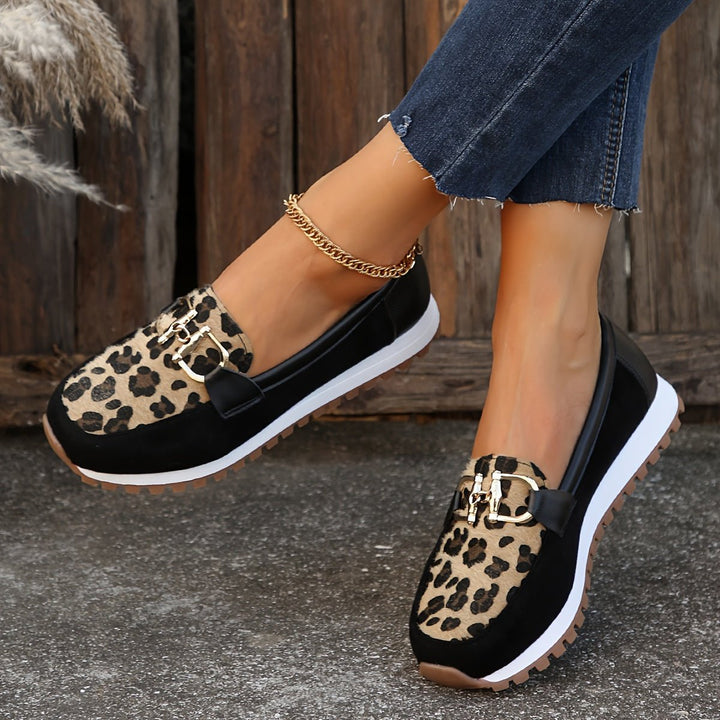 Mindy | Animal Print Cushioned Loafers - Ciara & Fiona