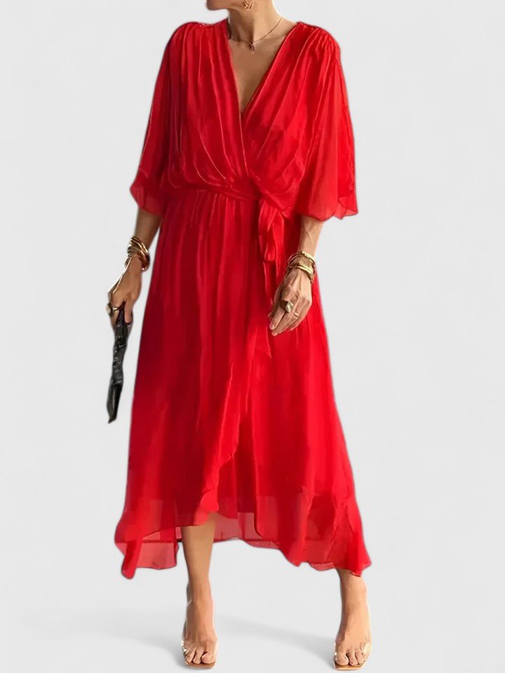 Nada | Elegant V Neck Dress - Luna Hampton