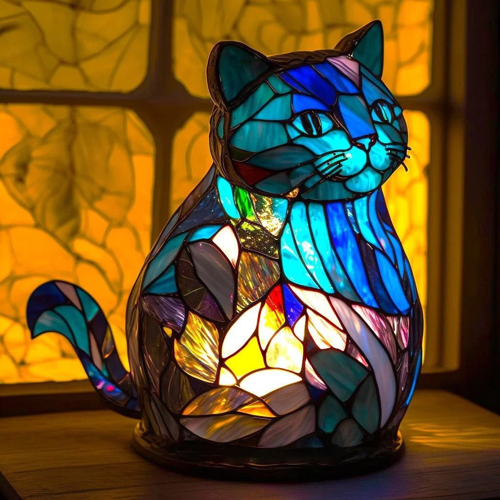 Nala | Magical Lamp for Cats in Coloured Glass - Ciara & Fiona