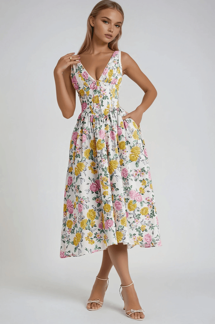 Nathalia | Elegant Summer Dress - Ciara & Fiona