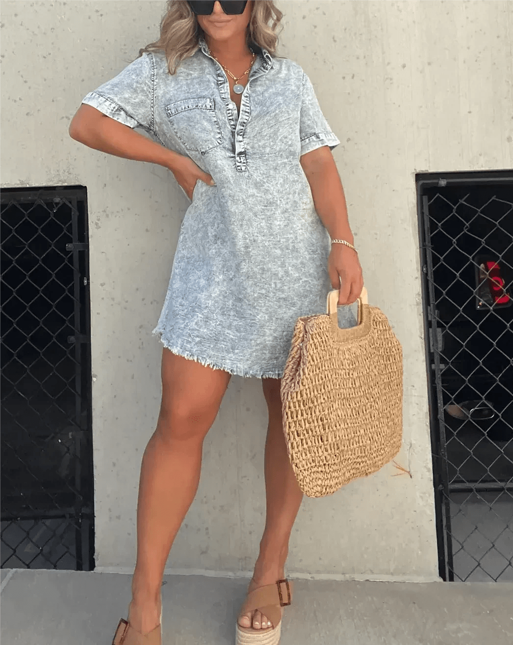 Nayeli | Denim Shirt Dress - Ciara & Fiona