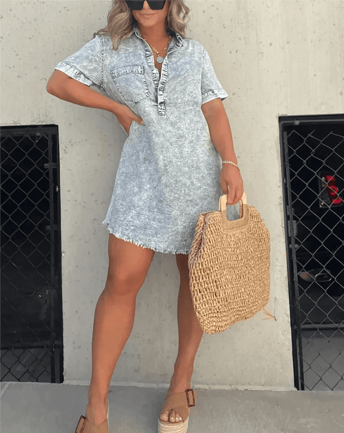 Nayeli | Denim Shirt Dress - Ciara & Fiona