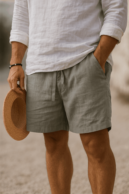 NOLAN | Tailored Linen - Feel Shorts for Warm Days - Ciara & Fiona