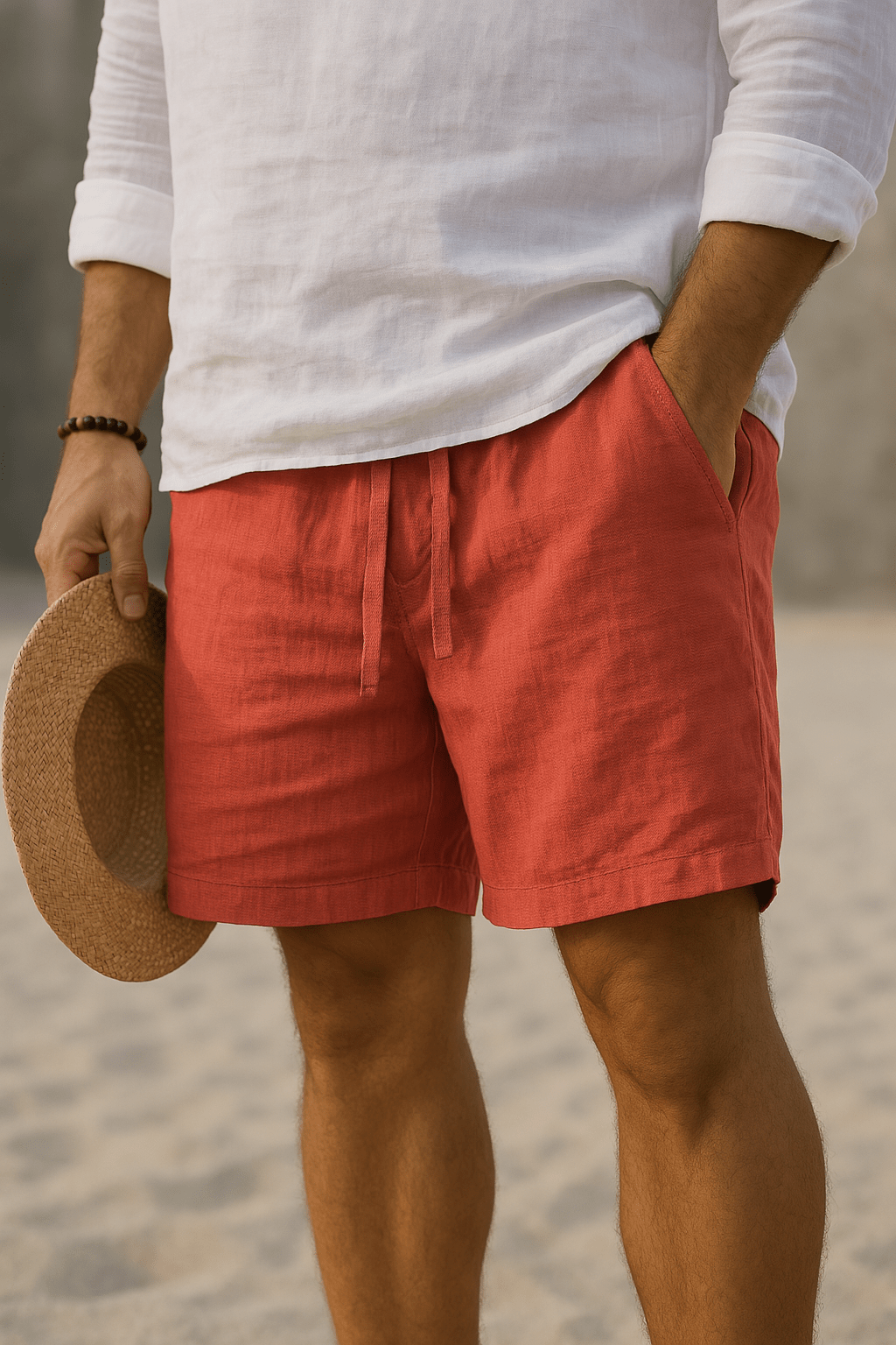 NOLAN | Tailored Linen - Feel Shorts for Warm Days - Ciara & Fiona
