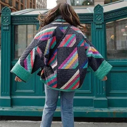 NOVARA | Bold Retro Patchwork Coat - Ciara & Fiona