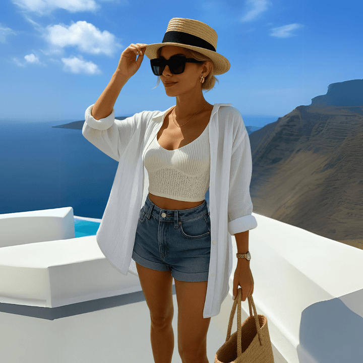 Odette | Ibiza Style Casual Blouse - Ciara & Fiona