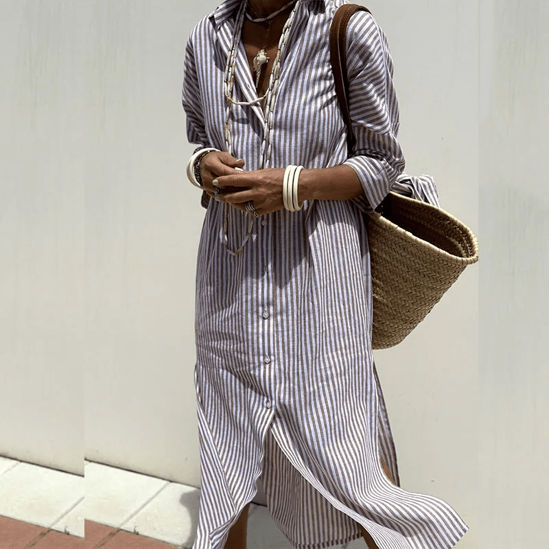 Olene | Striped Dress Shirt - Ciara & Fiona