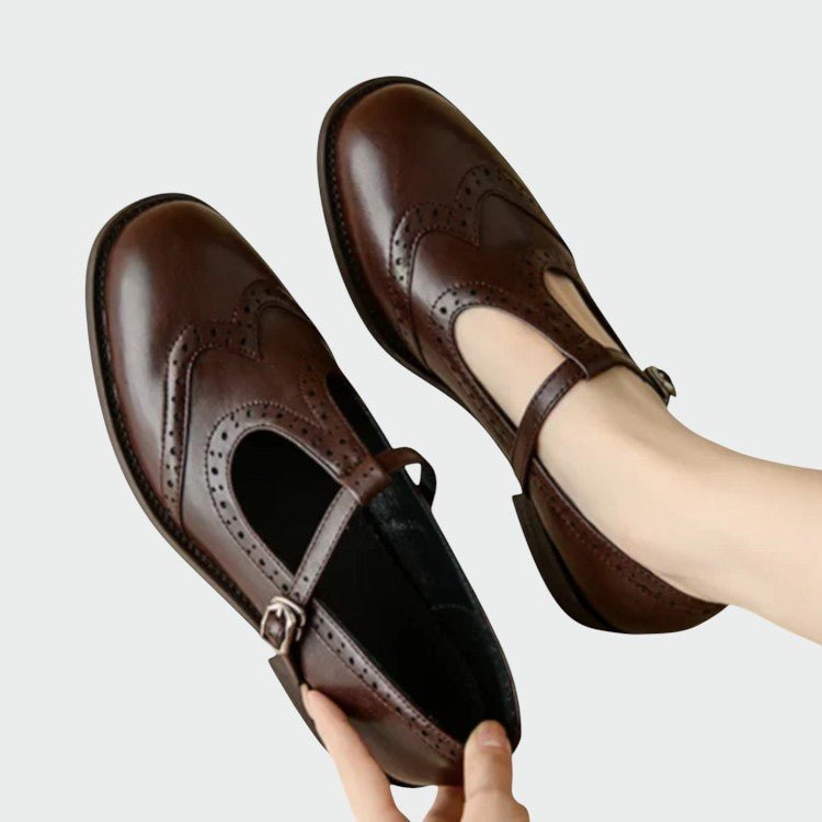Olivia – Elegant Leather Mary Jane Shoes - Ciara & Fiona