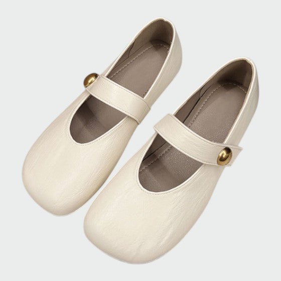Olivia - Round - Toe Button Mary Jane Shoes - Ciara & Fiona