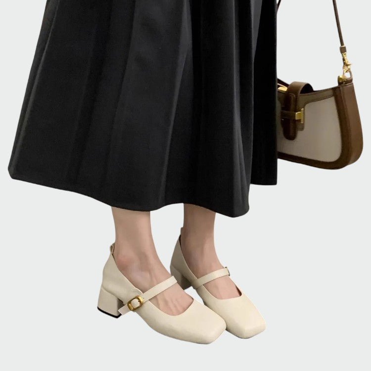 Olivia – Square Tip High Heeled Mary Jane Shoes - Ciara & Fiona