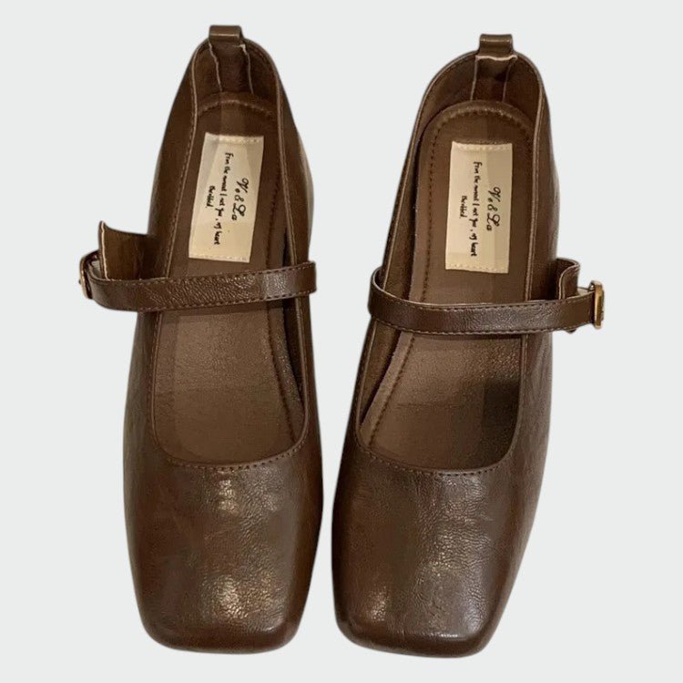 Olivia – Square Tip High Heeled Mary Jane Shoes - Ciara & Fiona