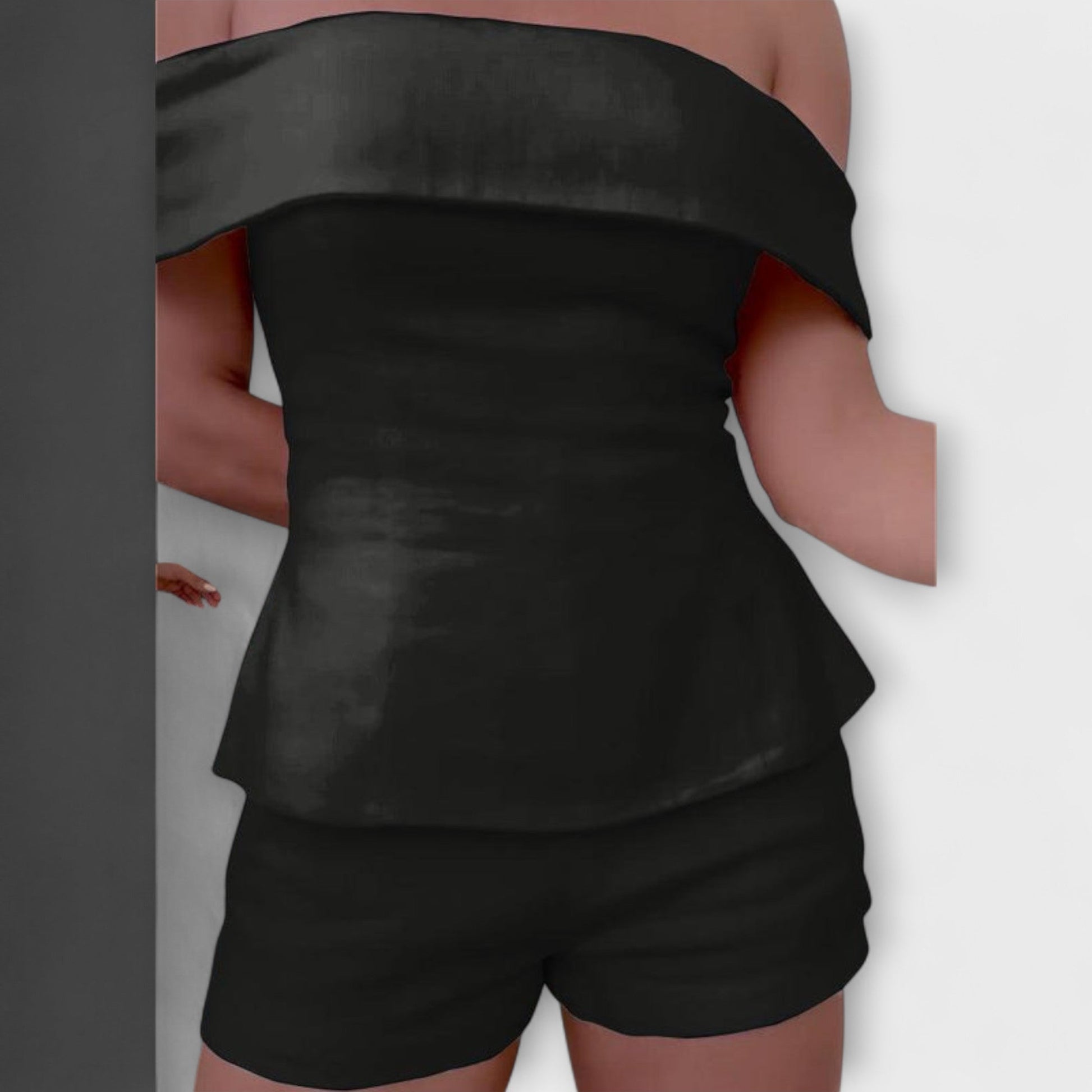 Olivia - White Cotton - Linen Two - Piece Set - Luna Hampton