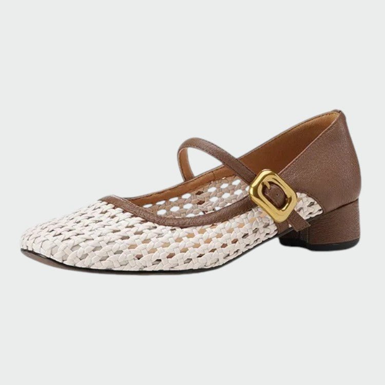 Olivia - Woven Buckle Mary Jane Shoes - Ciara & Fiona