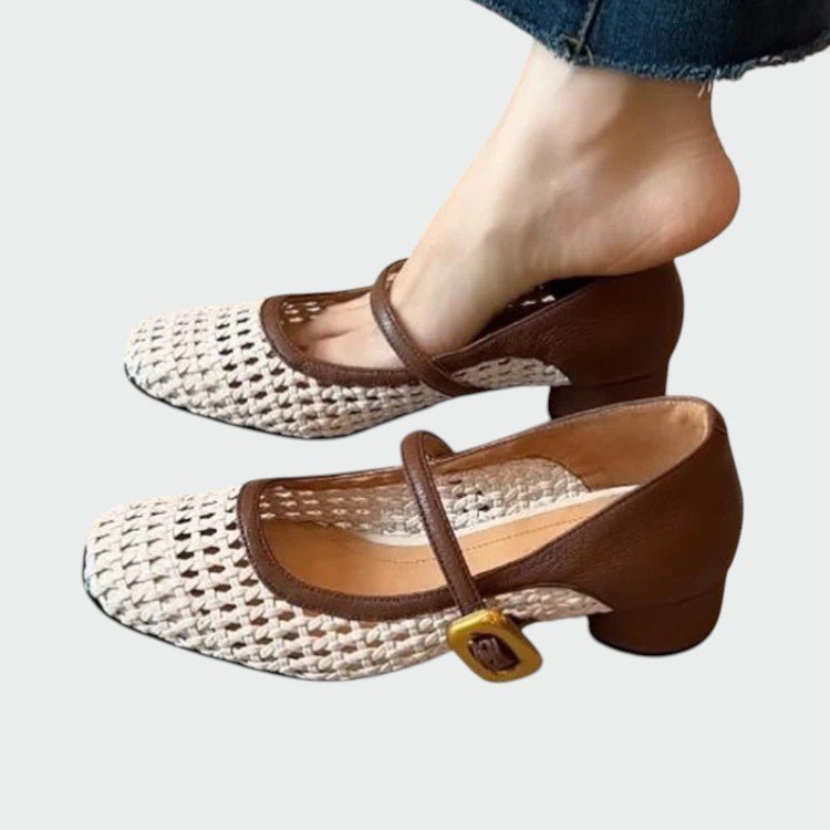 Olivia - Woven Buckle Mary Jane Shoes - Ciara & Fiona