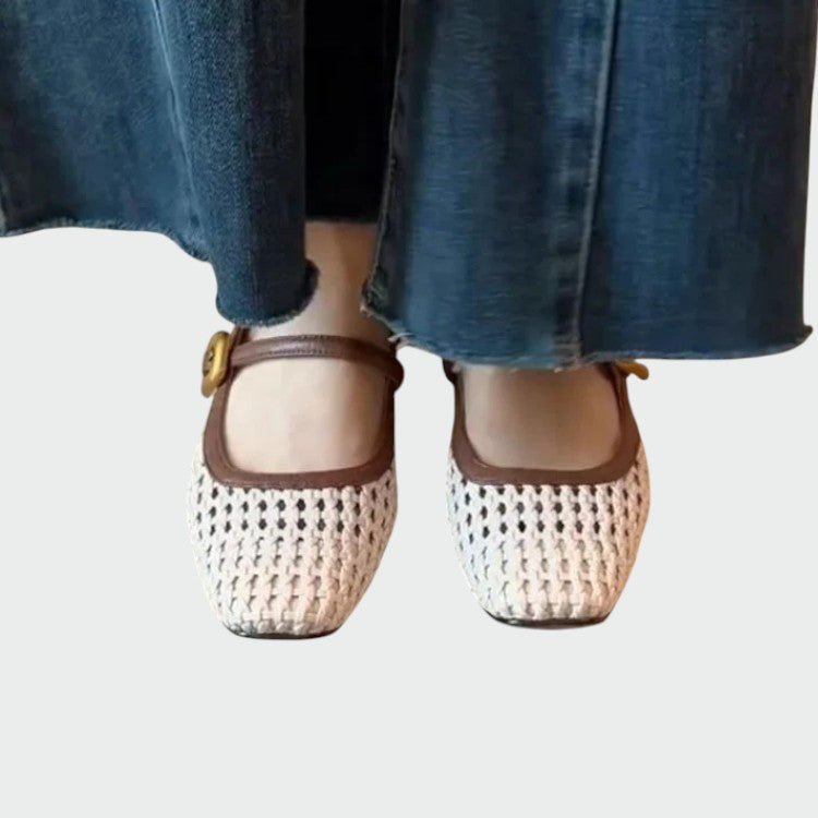 Olivia - Woven Buckle Mary Jane Shoes - Ciara & Fiona