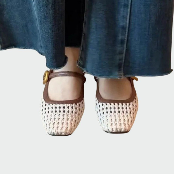 Olivia - Woven Buckle Mary Jane Shoes - Ciara & Fiona