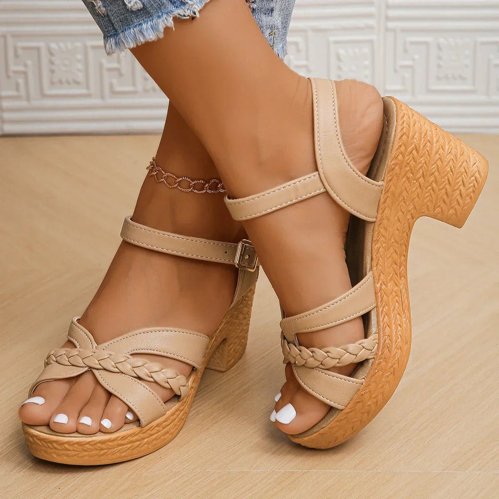 Osleen | Braided High Heels Sandals - Ciara & Fiona
