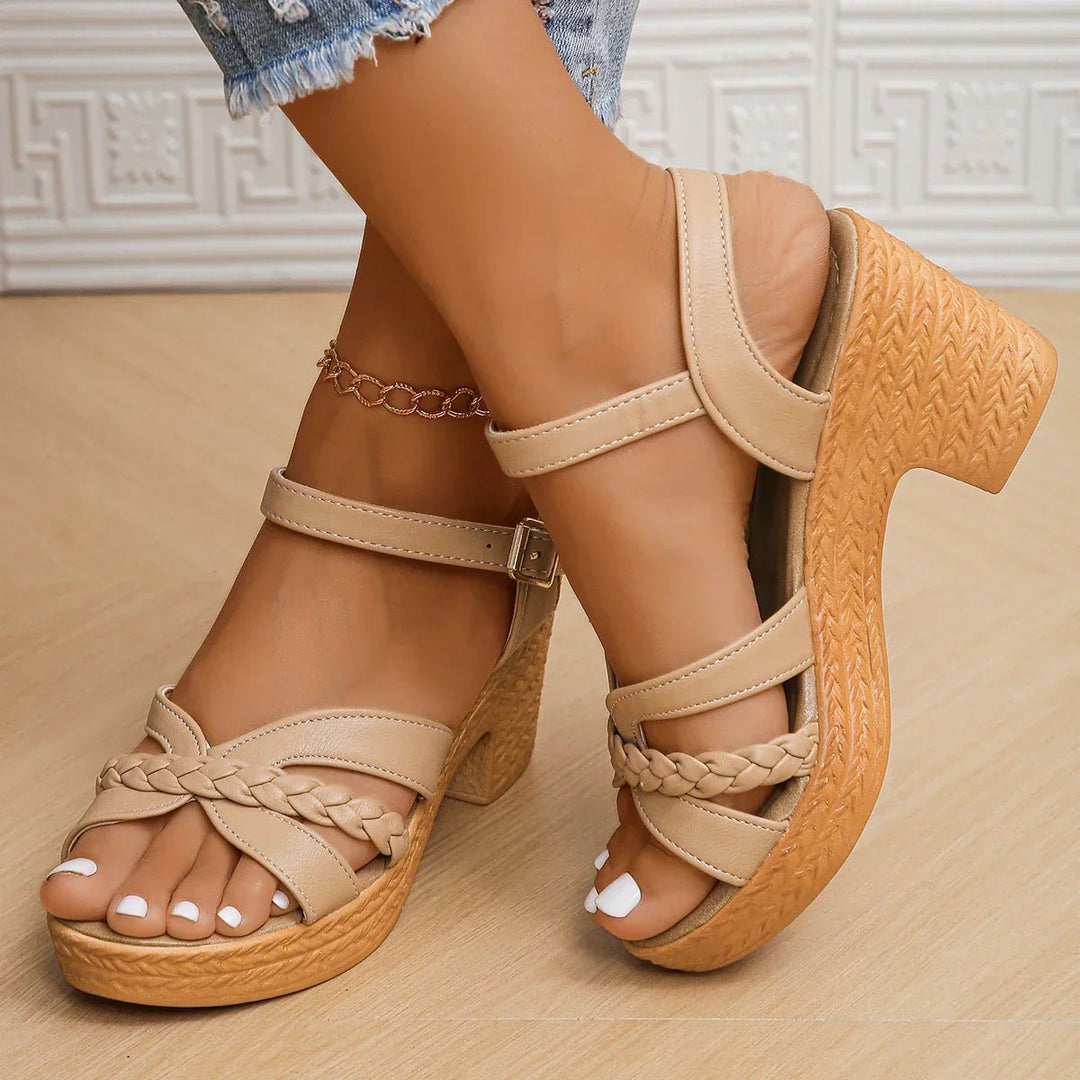 Osleen | Braided High Heels Sandals - Ciara & Fiona