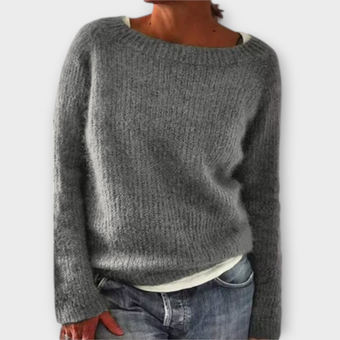 Regine – Solid Color Knit Sweater - Ciara & Fiona