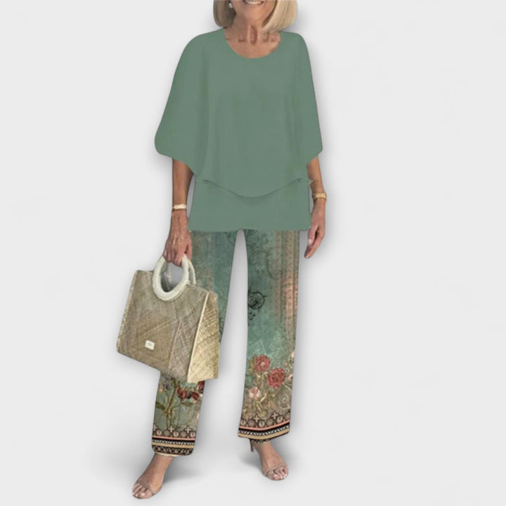 Rosamund - Modern Set with Comfortable Blouse and Pants - Luna Hampton